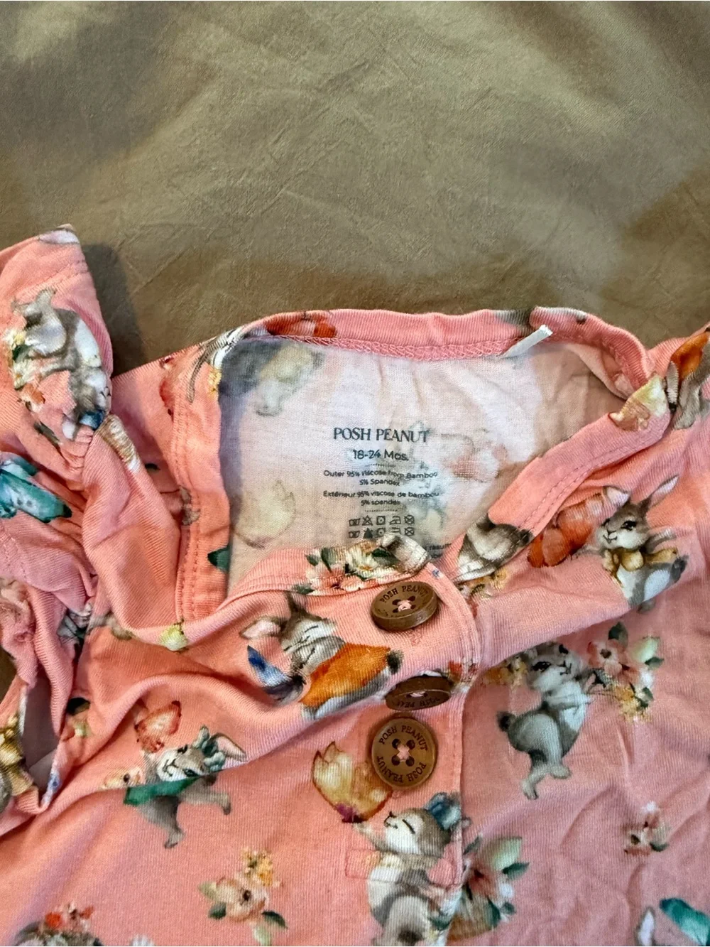 Posh Peanut Pink Floral Bunny Twirl Dress
